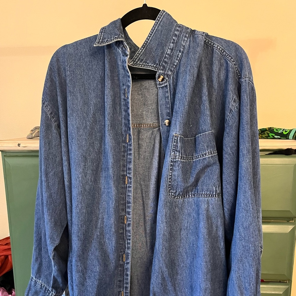 Denim Button Down 1x